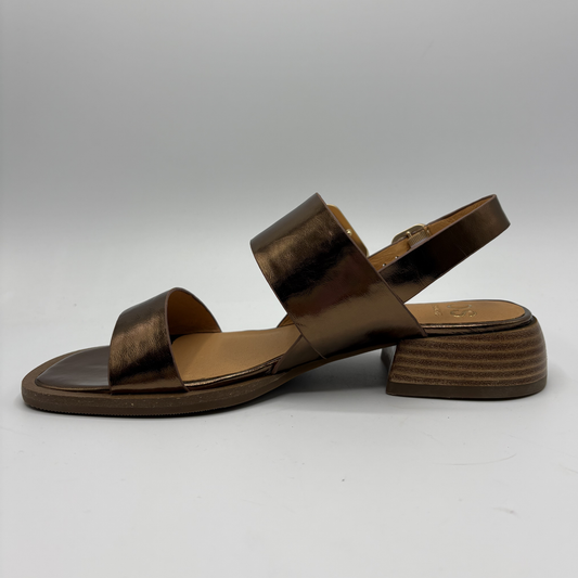 Brown sandal on a white background