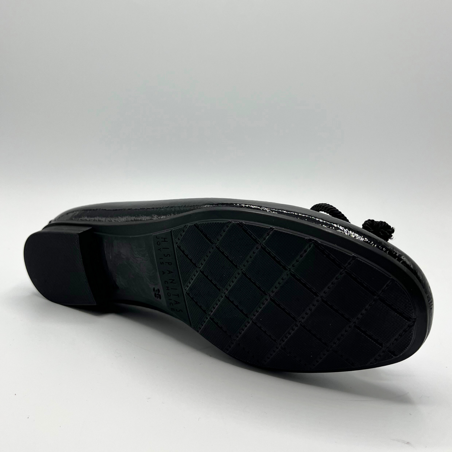 Black shoe sole on a white background