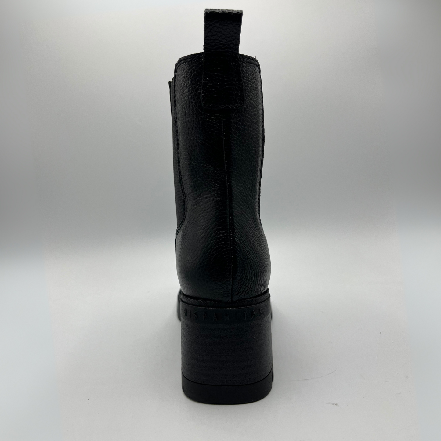 Black boot on a white background