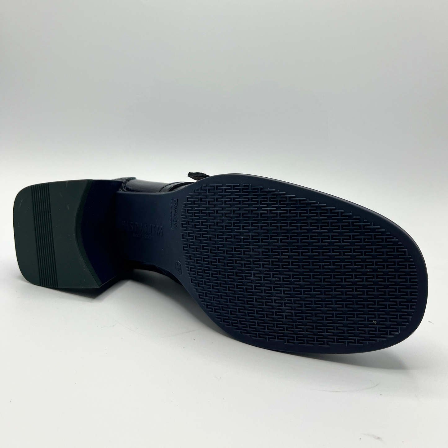 Black shoe sole on a white background