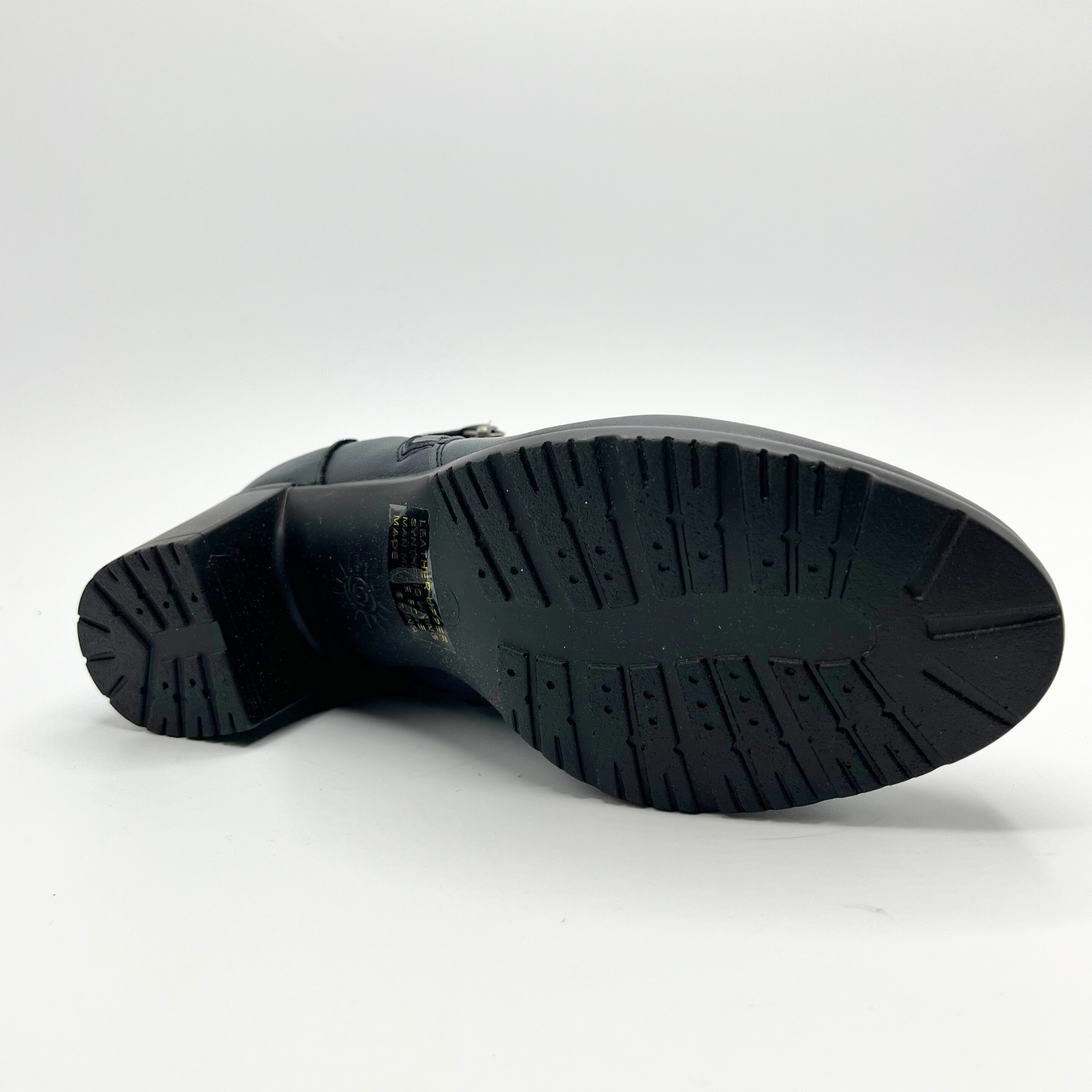 Black shoe sole on a white background