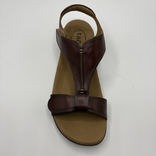 Brown sandal on a white background