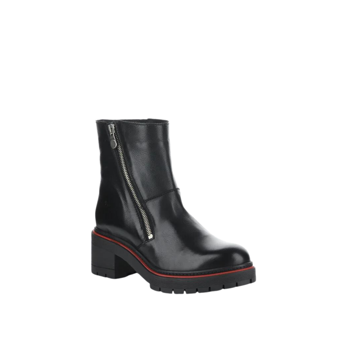 Front angled profile of the Bos & Co. Zap Boot in the colour Black.