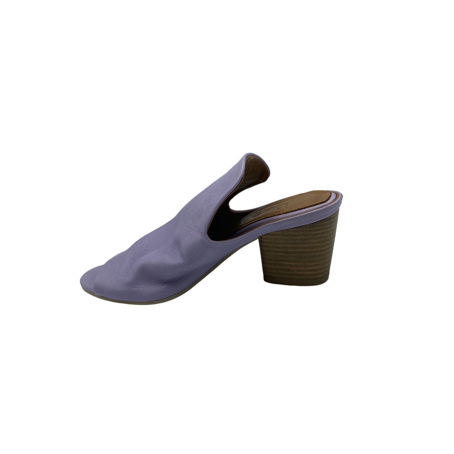 Inside view of right shoe. Great shape with sides open makes the foot look very attractive.