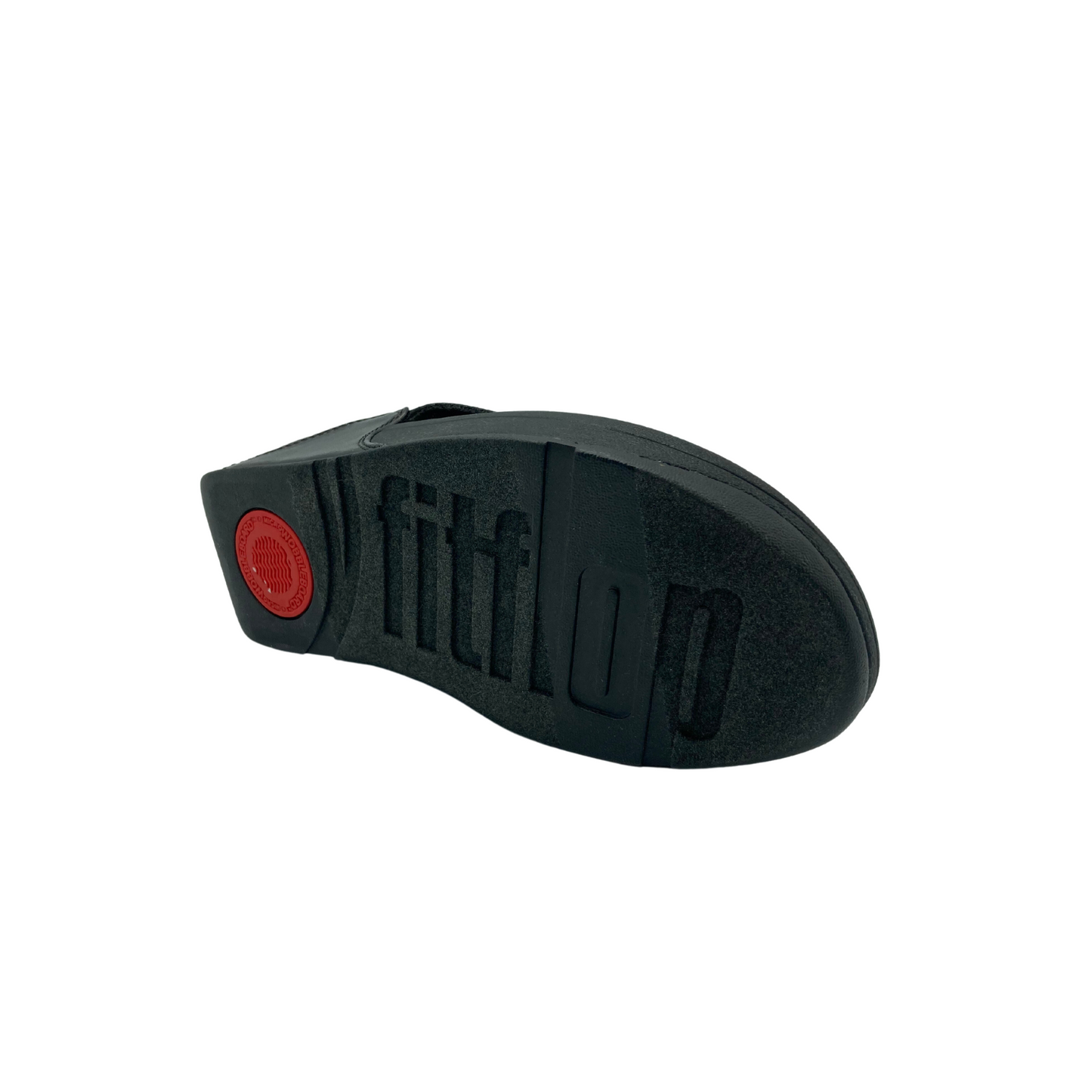 The Fit Flop Lulu Shimmerlux features a slip-resistant rubber outsole for better traction.