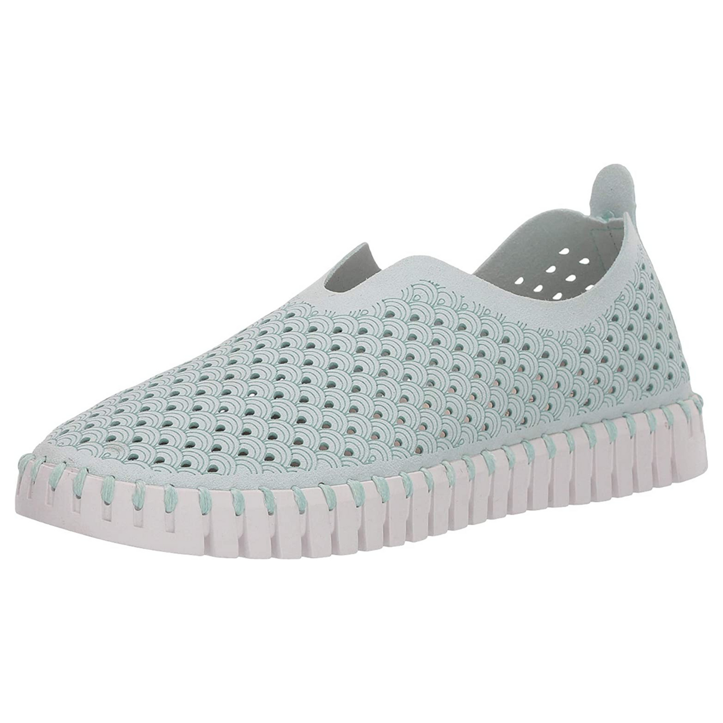 Tulip 139 shoe in the colour white blue.