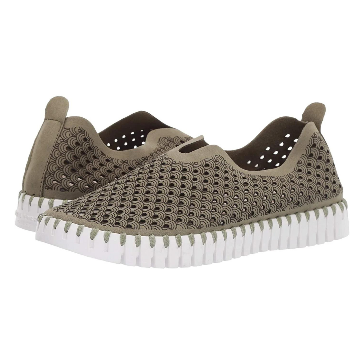 Tulip 139 shoe in army green.