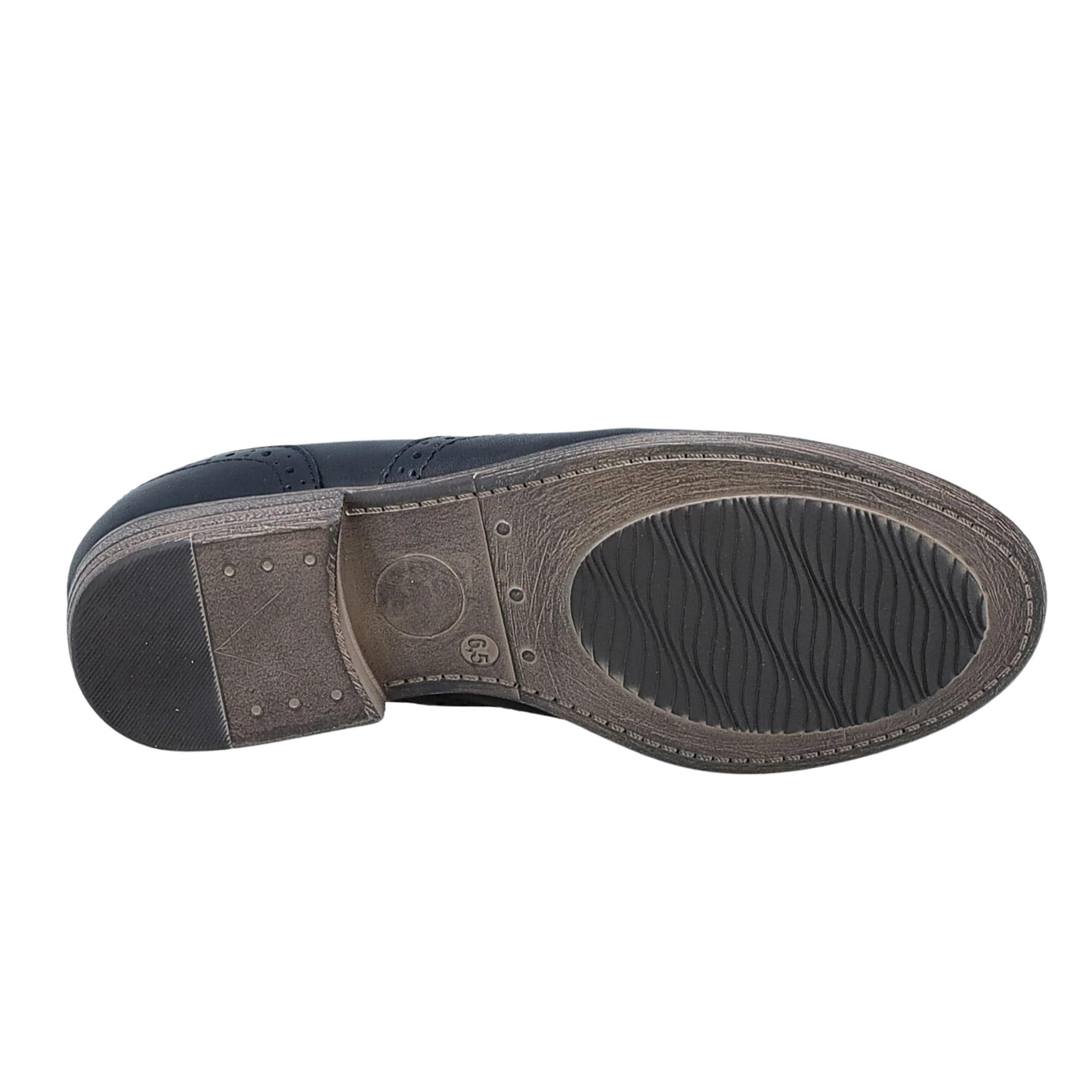 Bottom profile of the Miz Mooz Luther Shoe in the colour Black.