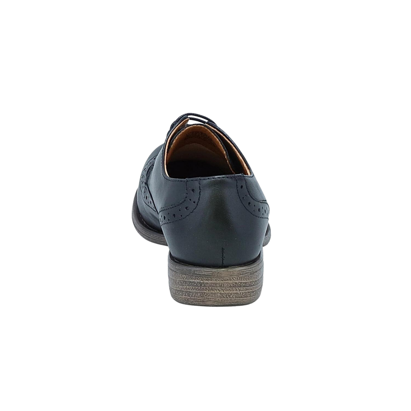Rear profile of the Miz Mooz Luther Shoe in the colour Black.