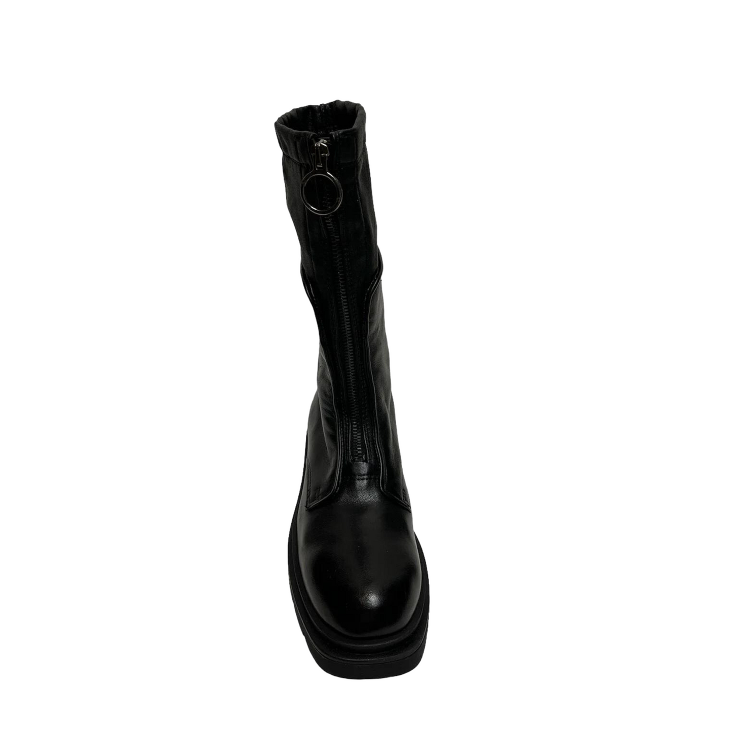 Front profile of the Mjus Lucca Boot in the colour Black.