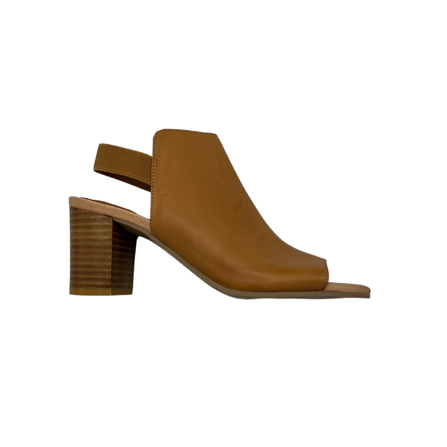 Sapir blocked heel with slingback strap.