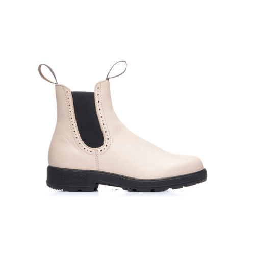 360 degree rotating image of pearl over the ankle boot with black sole and elastic sides