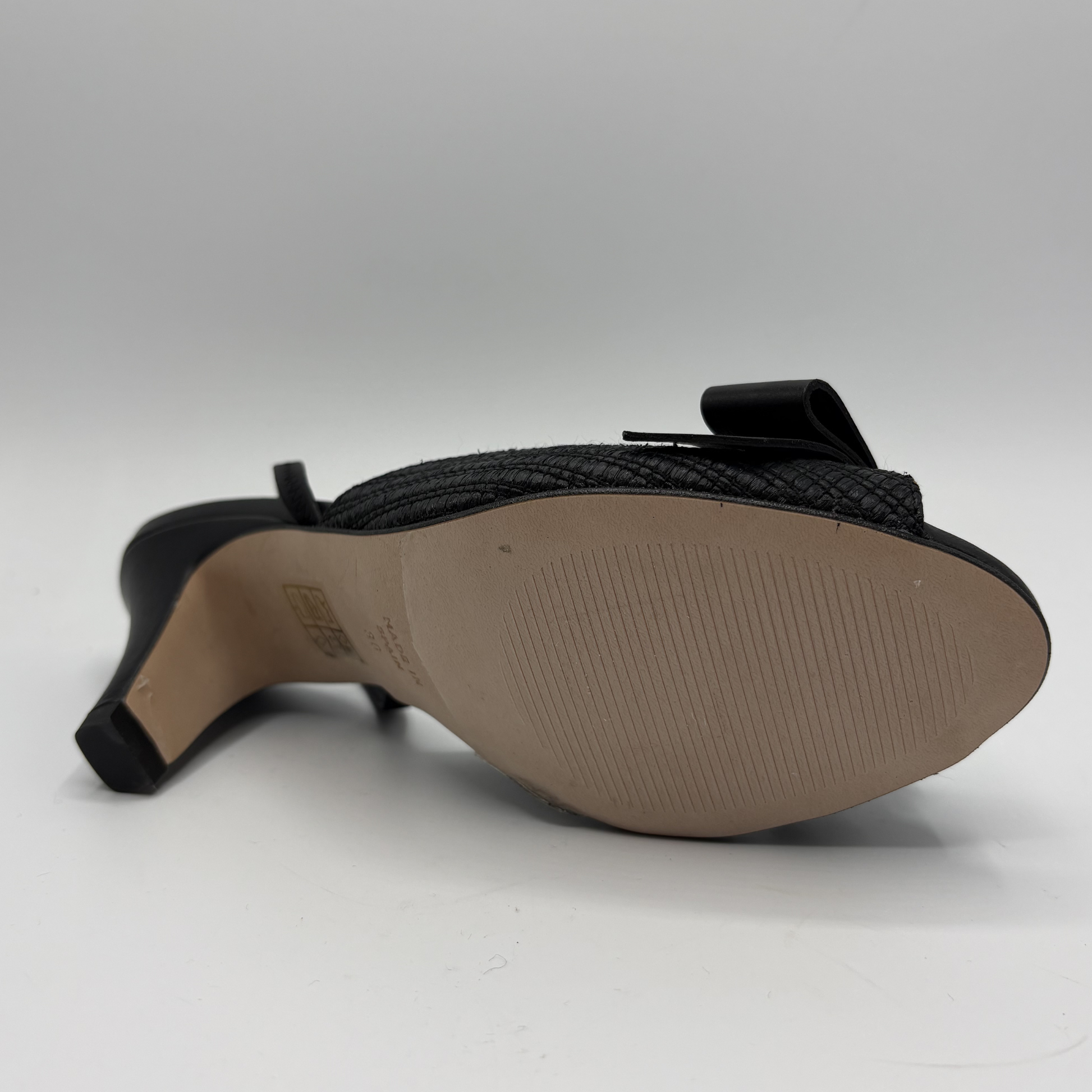 Black sandal on a white background