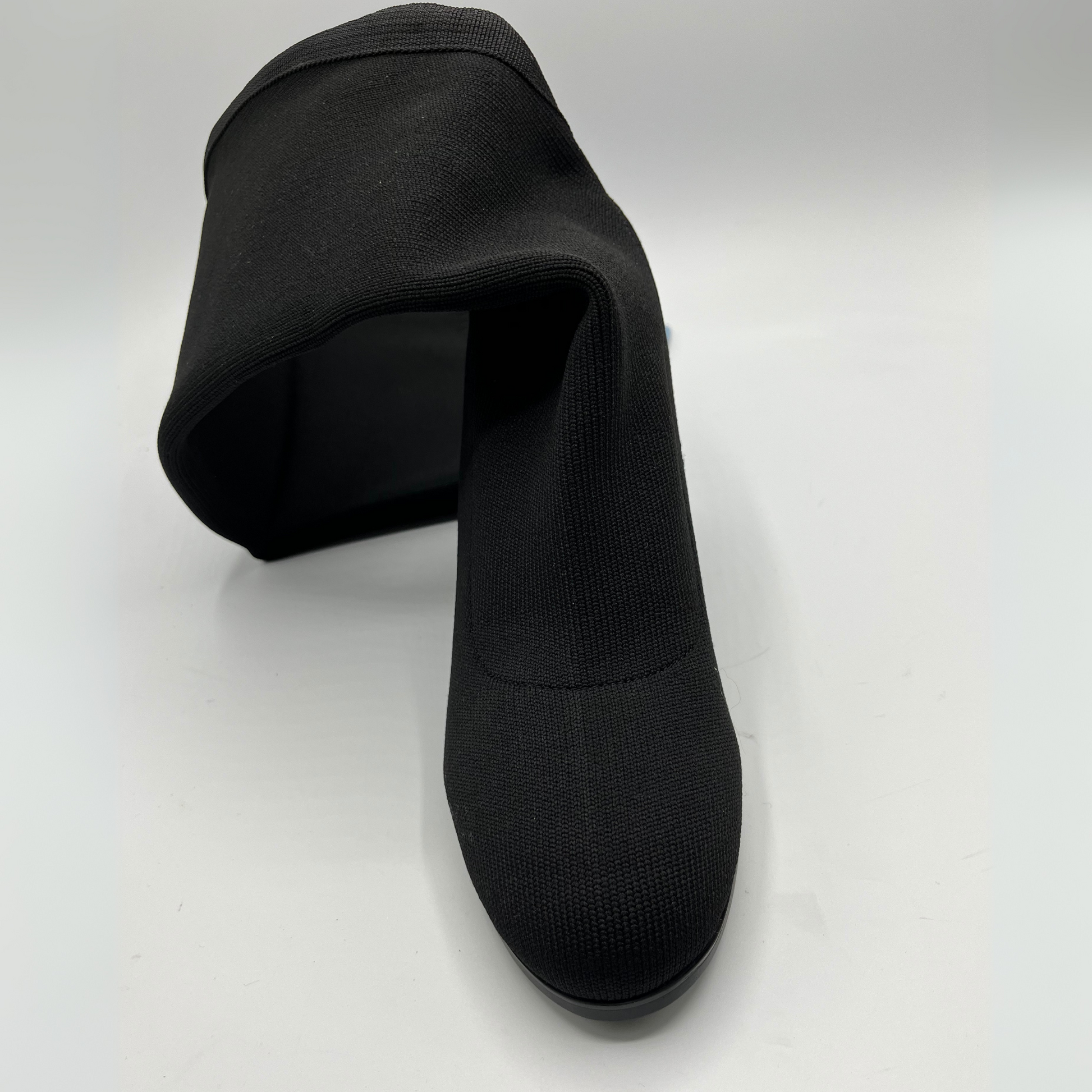 Black sock on a white background