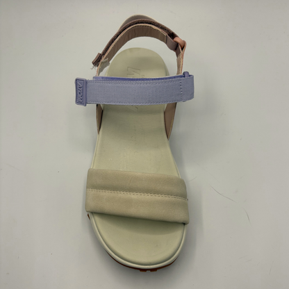 Top view of a multi strap sandal