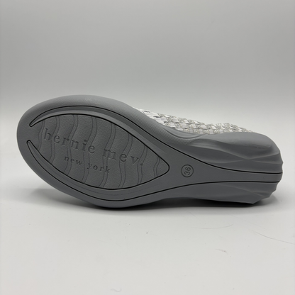 Gray shoe sole with 'Bernie Mev' branding on a white background