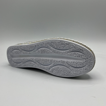 Gray shoe sole on a gray background