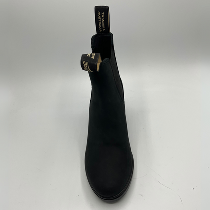Black boot on a white background