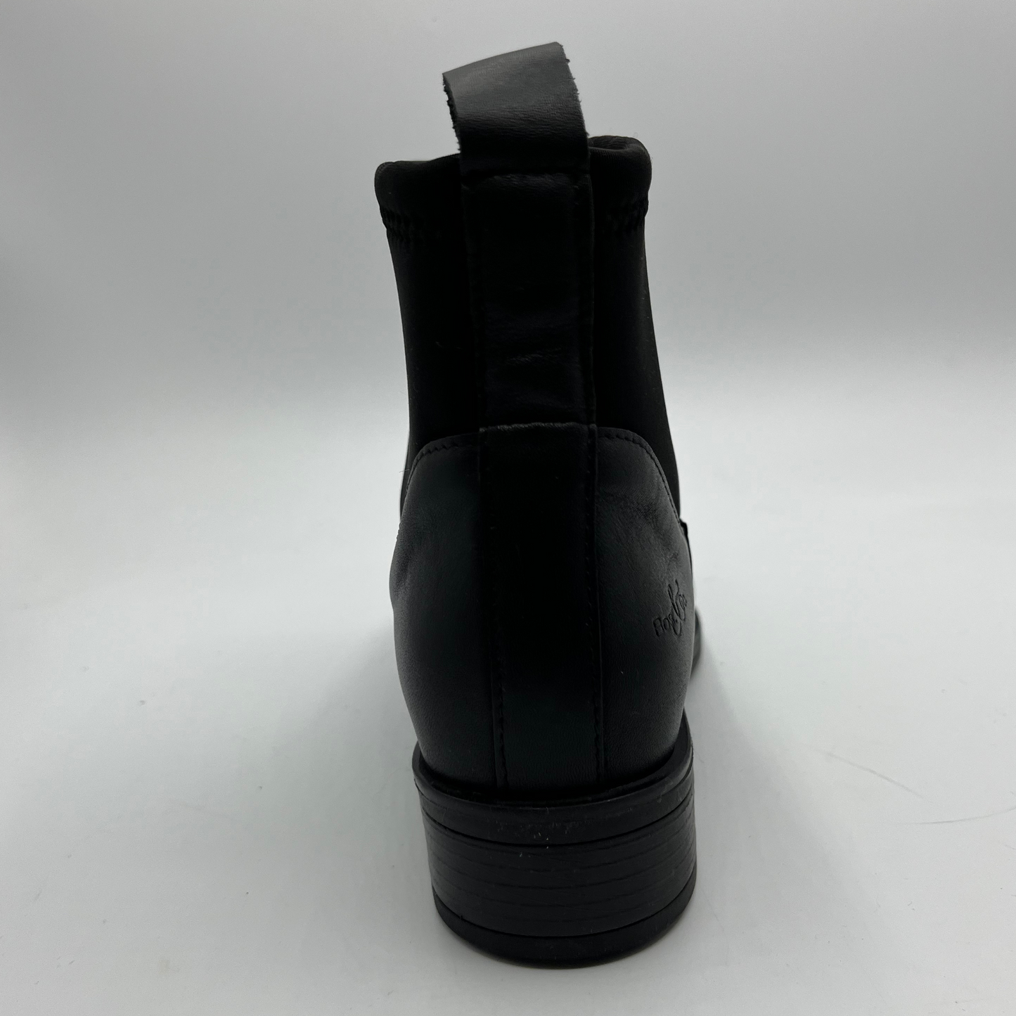Black boot on a white background