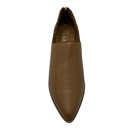 Top down view of pointed toe flat