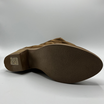 Brown boot sole on a white background