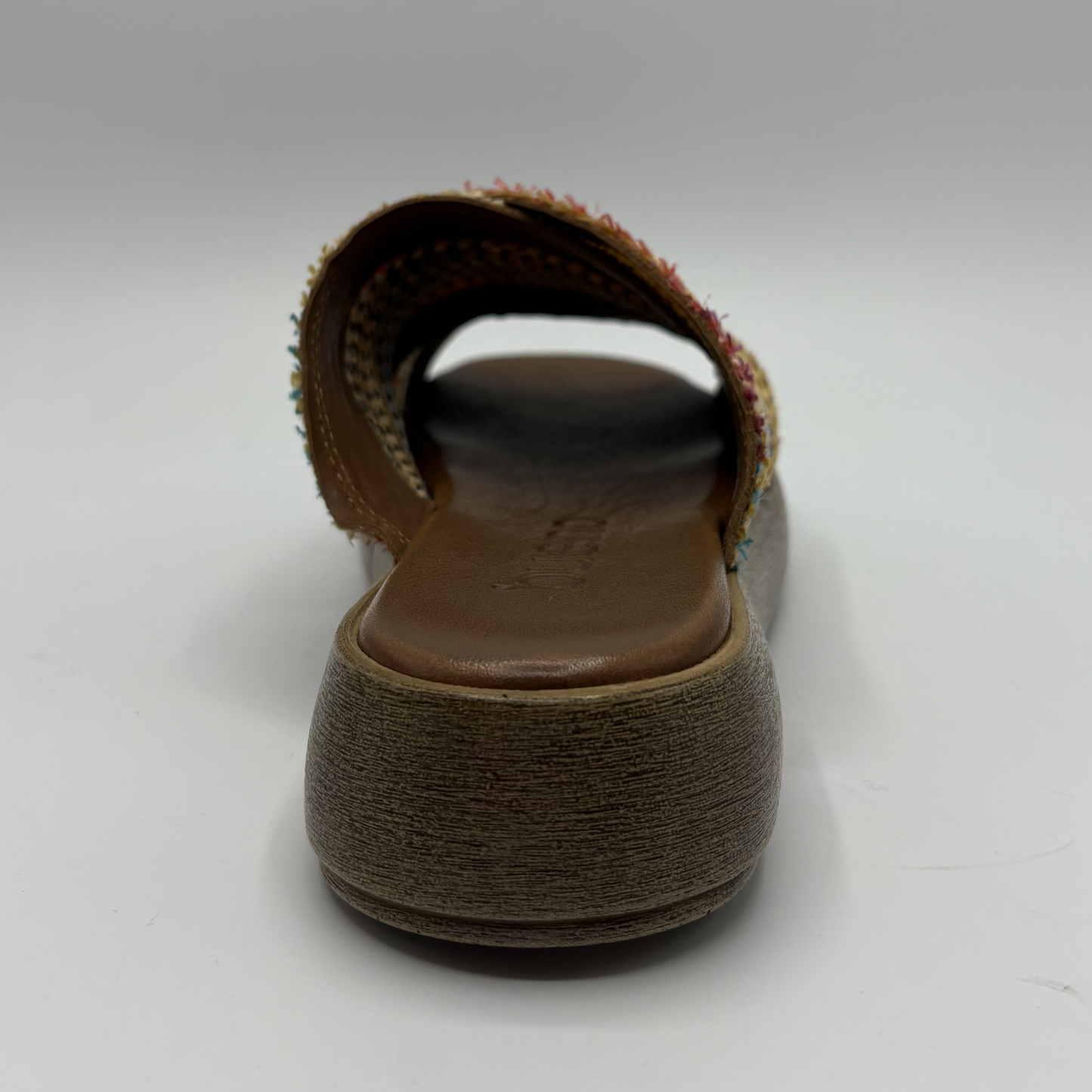 Brown sandal on a white background