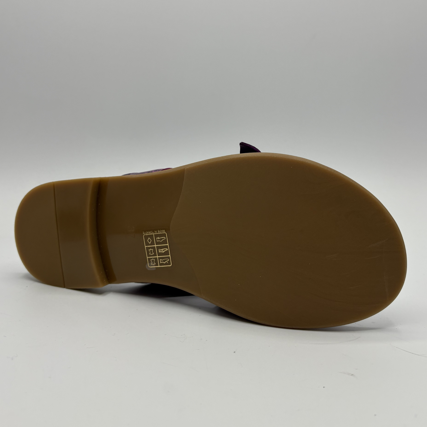 Brown sandal sole on a white background
