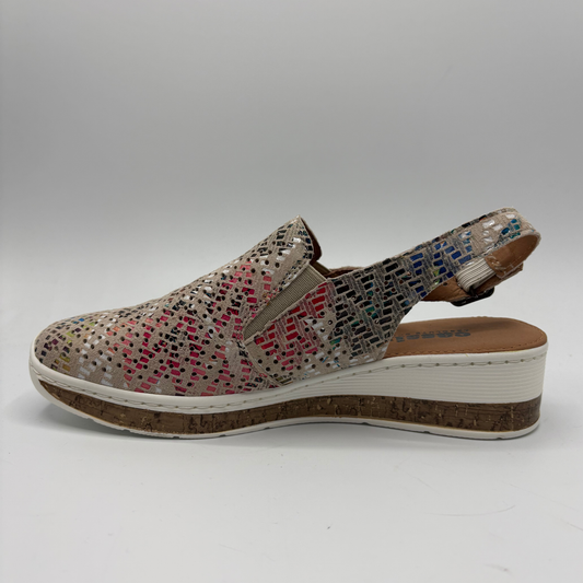 Multicoloured shoe on a white background