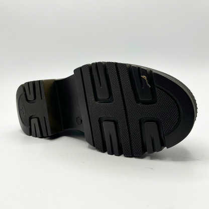 Black sole of a shoe on a white background