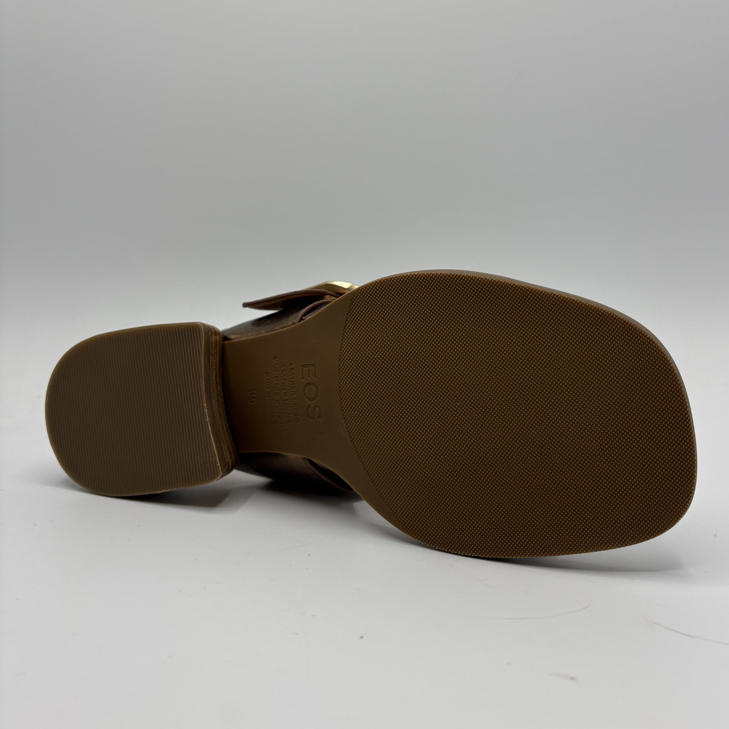 Brown sandal sole on a white background