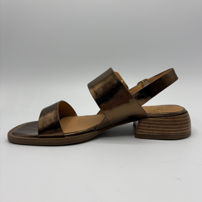 Brown sandal on a white background