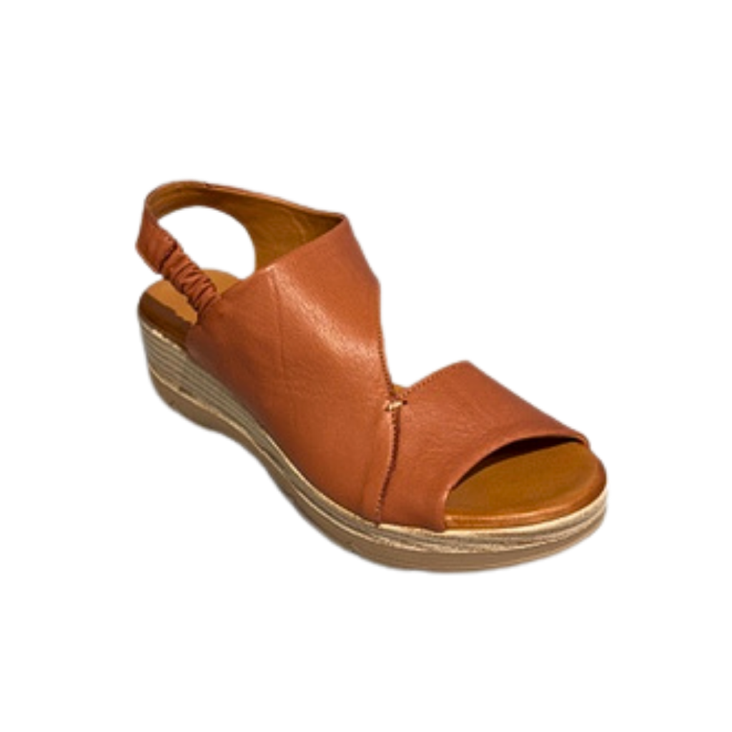 Mahogany sandal on a white background