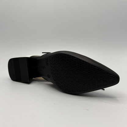 Black shoe sole on a white background