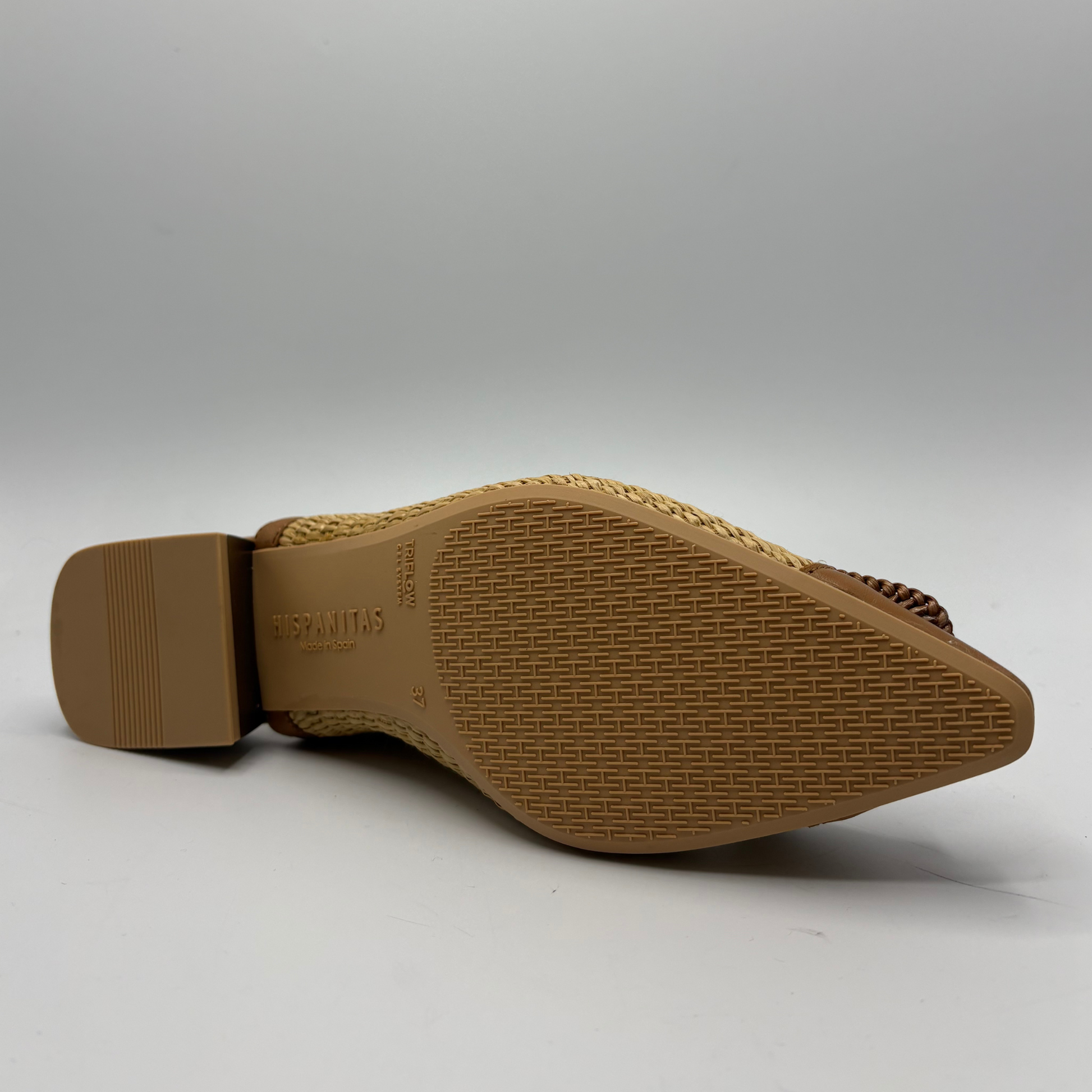 Brown shoe sole on a white background