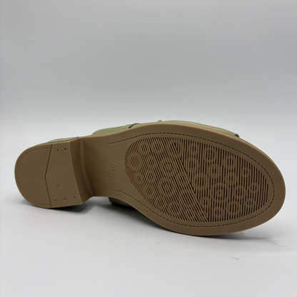 Brown shoe sole on a white background