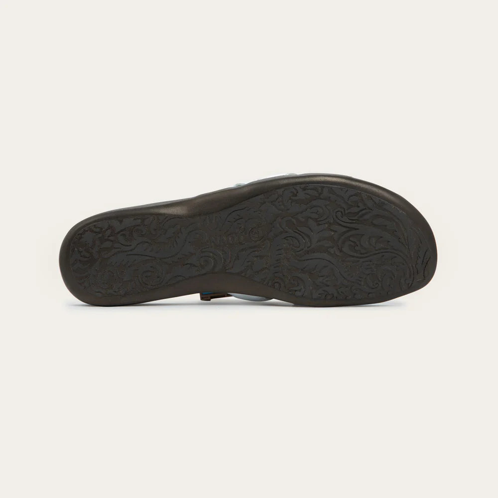 Black sandal sole on a white background