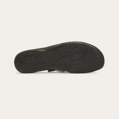 Black sandal sole on a white background