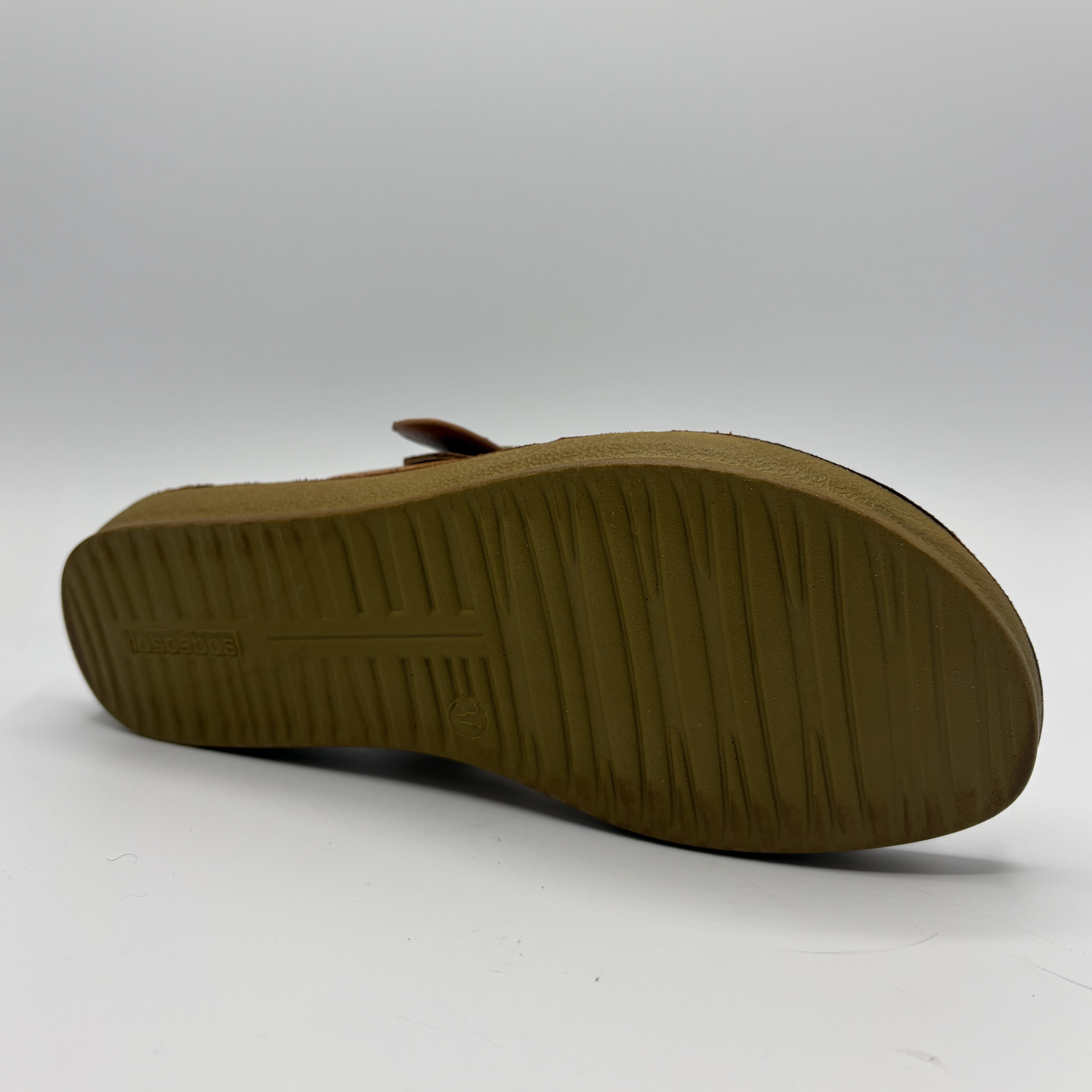 Brown sandal sole on a white background