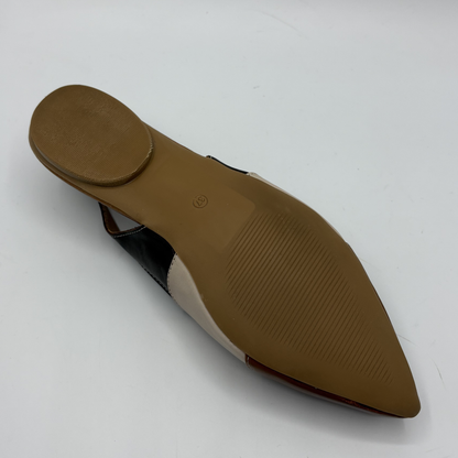 Brown shoe sole on a white background