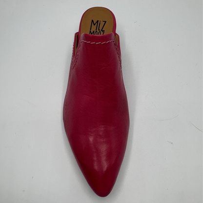 Magenta pointed-toe shoe on a white background