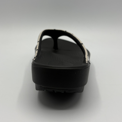 Black sandal on a white background