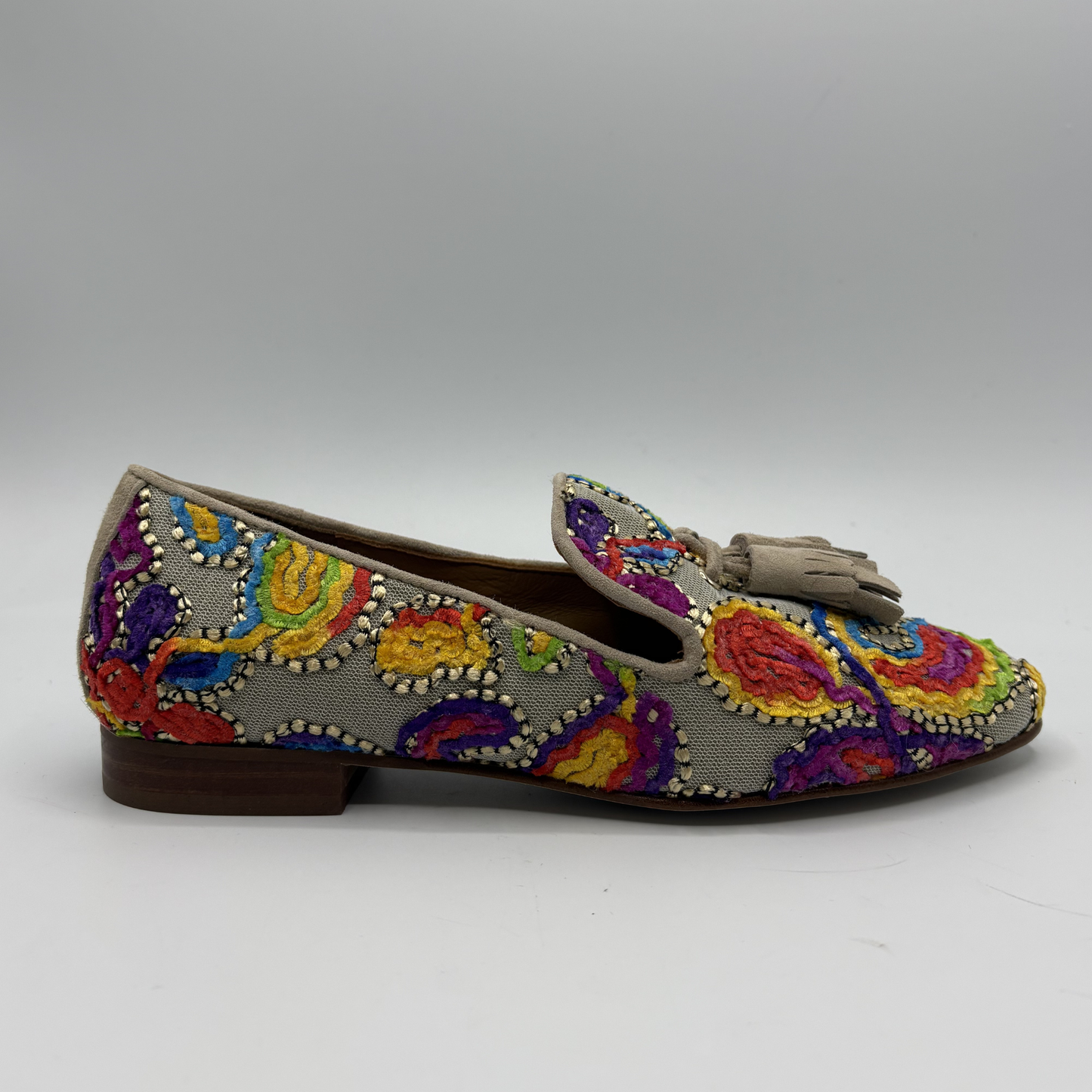 Right view of a colourful loafer