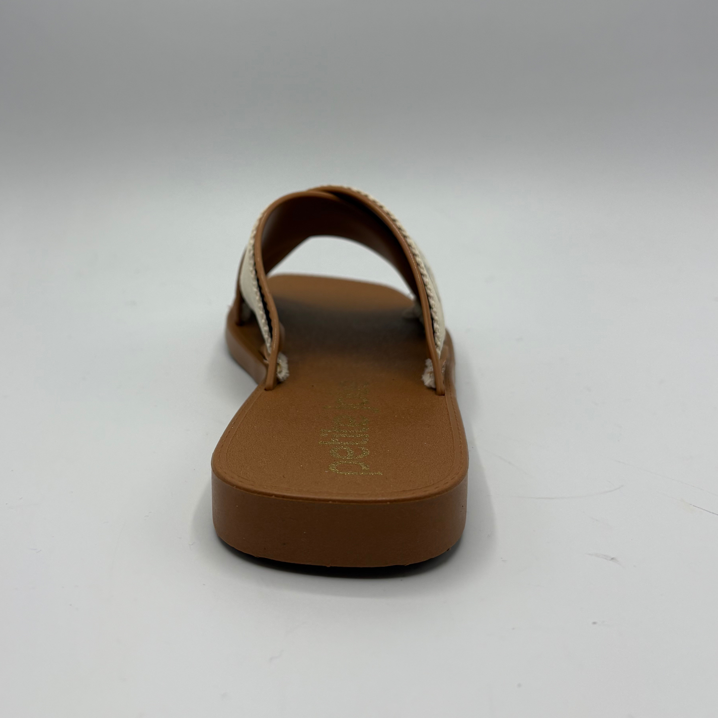Brown sandal on a white background