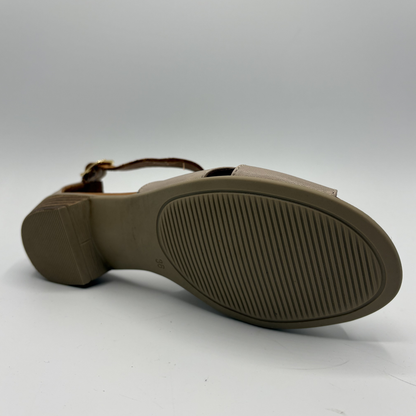 Brown sandal sole on a white background