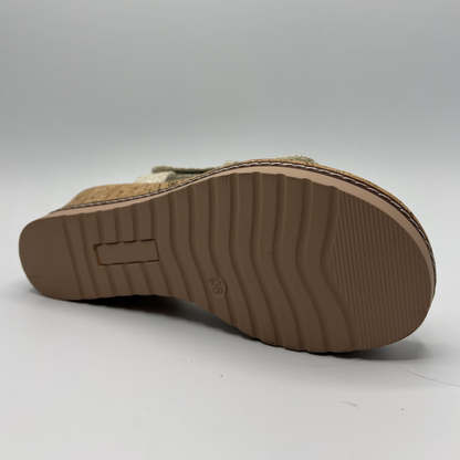 Brown sandal sole on a white background