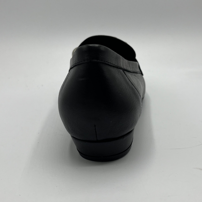 Black shoe on a white background