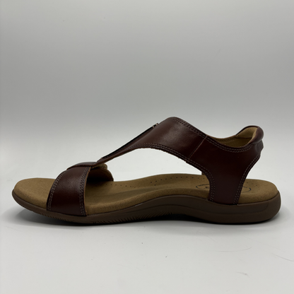 Brown sandal on a white background