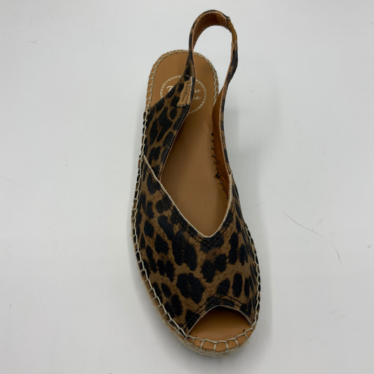 Leopard print sandal on a white background