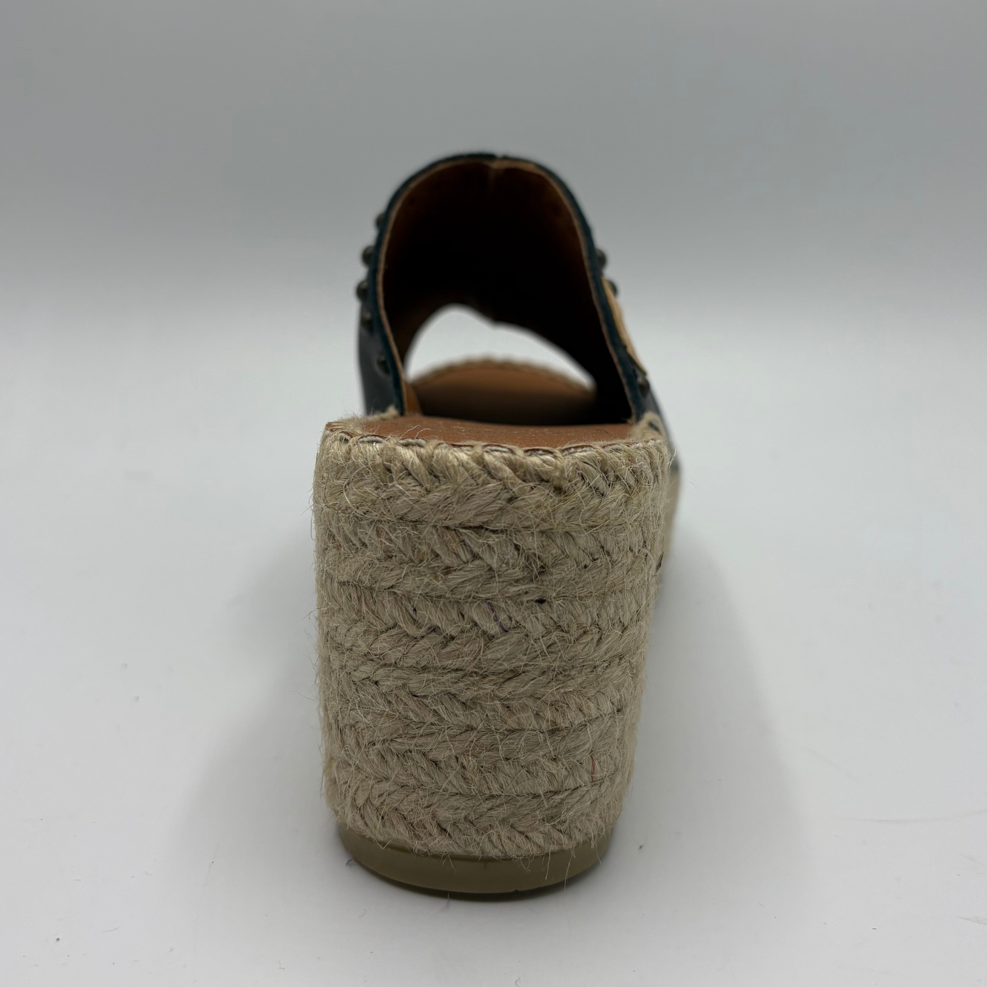 Woven sandal on a white background