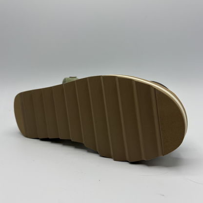 Brown sandal sole on a white background